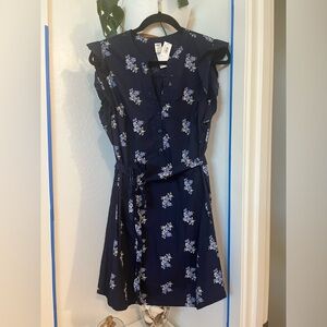 Cotton Floral Tie waist Dress